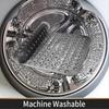 Bath Mat Non Slip,  Shower Mat with Drain Holes Suction Cups, Machine Washable, BPA, Latex, Phthalate Free, 70 x 40 cm,Clear Black