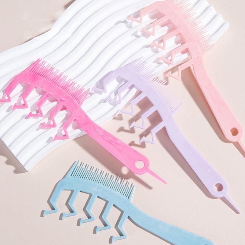 Hair Slit Comb Z Shape Wide Tooth Comb Hair Detangler Comb Teasing Comb Parting Comb Hair Fuzzy Comb Hair Styling Comb