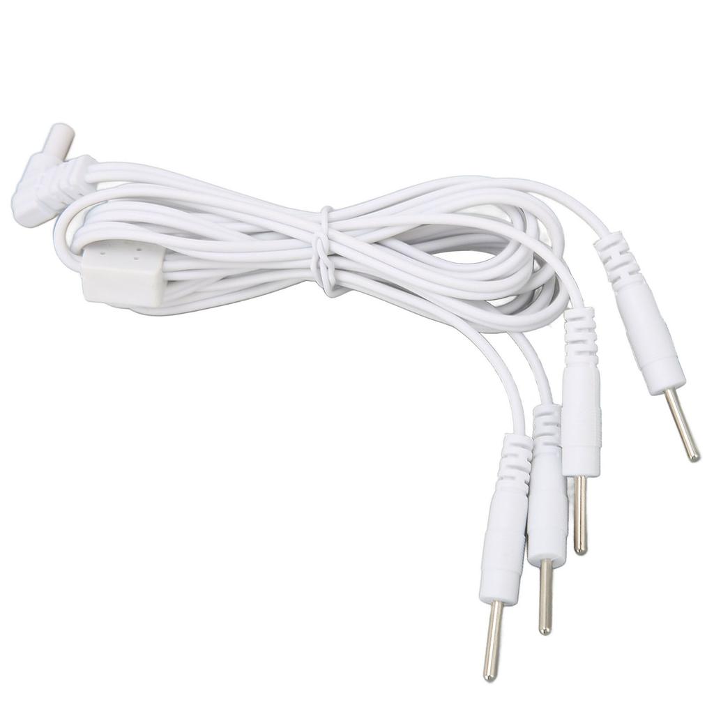 2.35mm Electrode Heat Wires 3.94ft TENS Unit Replacement Lead Wires Connector Cables for Electrotherapy Instruments