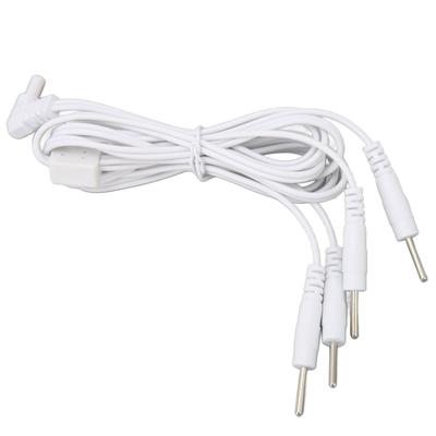 Fils chauffants d'électrode 2,35 mm 3,94 pieds Fils conducteurs de remplacement pour unité TENS Câbles de connexion pour instruments d'électrothérapie