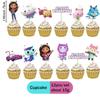 Gabby Birthday Party Plates Cups Napkin Balloons Cat Dollhouse Party Supplies Disposable environmental Tableware Picnic portable