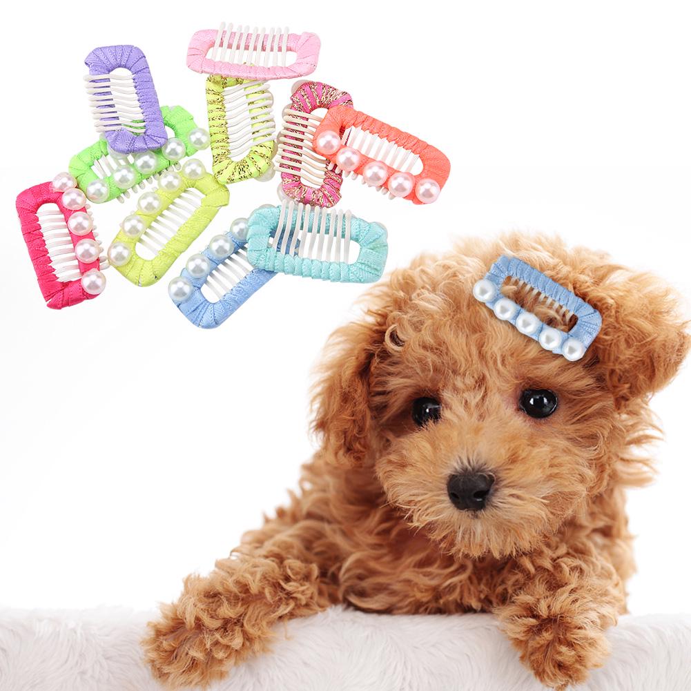 Pet Dog Hairpins Cute Colorful Flower Hair Claws For Girls Sweet Headband Yorkshire Hair Clips Hair Accessories Multiple Styles