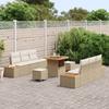 Garden Sofa Set with Cushions 9 pcs Beige and Cream