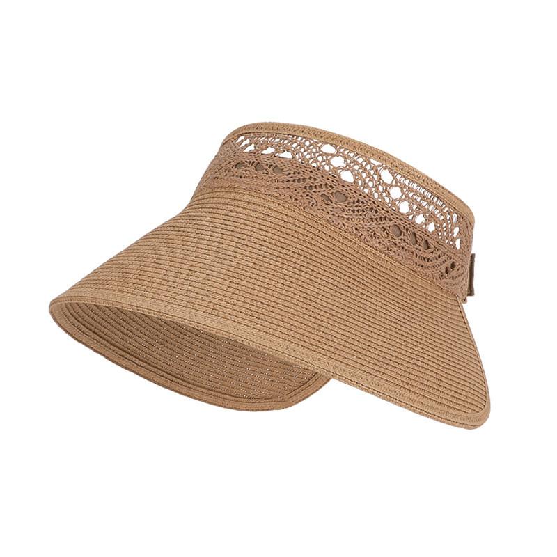 Summer Wide Brim Straw Hat With Sun Protection For Beach Vacation And Relaxation