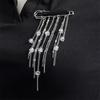 Elegant Pearl Chain Tassel Brooch Fashion Women Clothing Decor Accessories Jewelry Pin Pants Waist Adjust Pins Bag Pendant Gifts