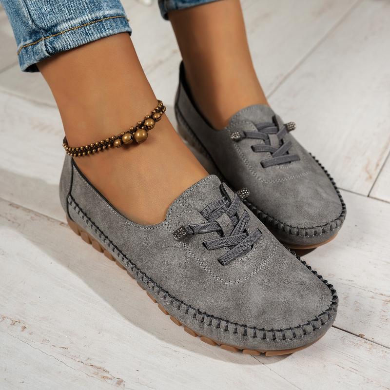 Women's Single Shoes, Outdoor Casual Walking Shoes, Leather Loafers, Mother's Shoes