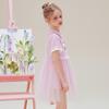 Hello Kitty Girls' Summer Cartoon Print Mesh Dress