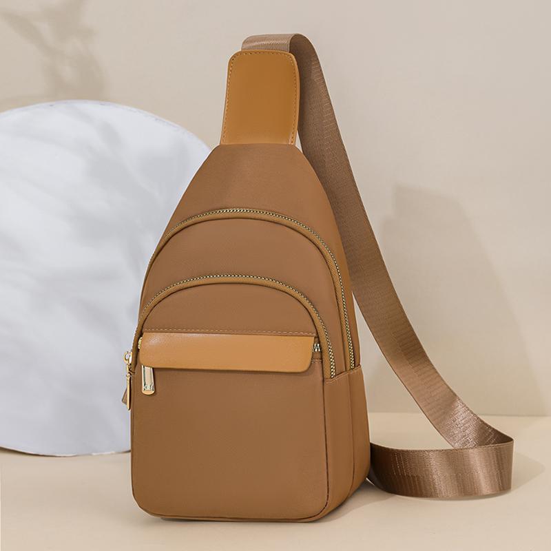Dámska náprsná taška s kontrastnou farbou, veľkokapacitná taška cez rameno/crossbody