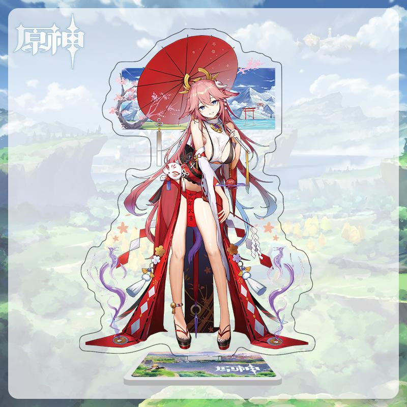 

Акриловая большая стойка высотой 16 см с персонажами из Мондштадта, Ли Юэ и Инадзума из Genshin Impact 16cm