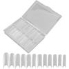 240pcs False Nail Tip Extra Long Clear Fake Artificial Nail Tips for Home DIY SalonTransparent