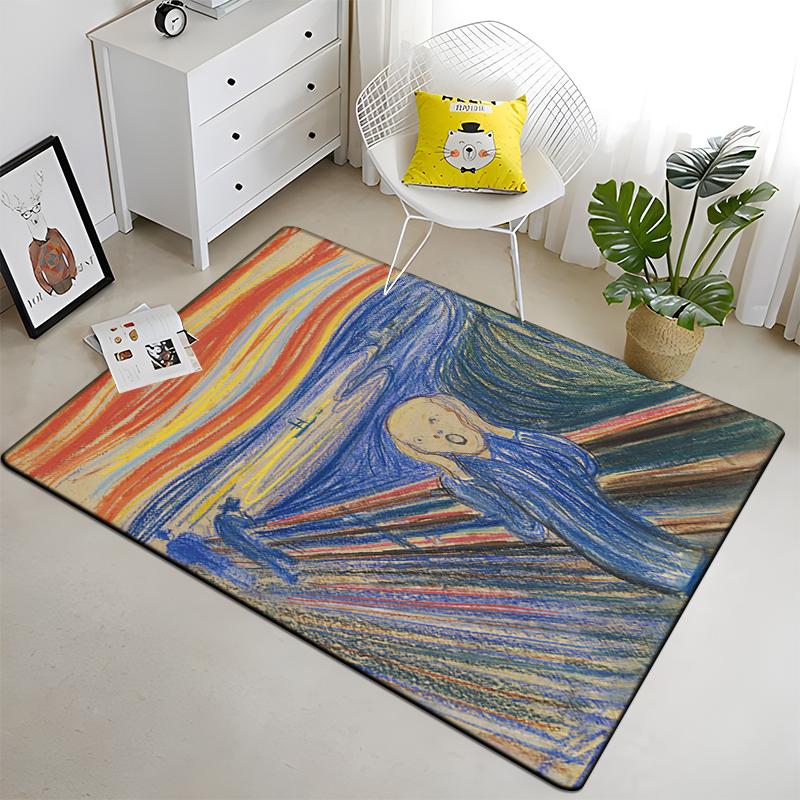Famous Paintings Art Printed Carpet for Living Room Large Area Rug Soft Carpet Home Decoration Mats Boho Rugs Dropshipping