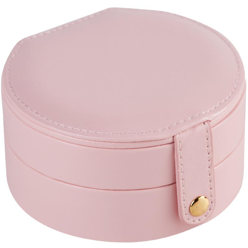 Semi-circular Double-layer Portable Jewelry Bag Creative Large-capacity Portable Jewelry Box Cosmetic Storage Box