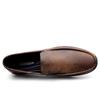 Men's Casual Leather Slip-On Shoes: Soft Sole, Comfortable Cowhide, Wedge Heel, Large Sizes