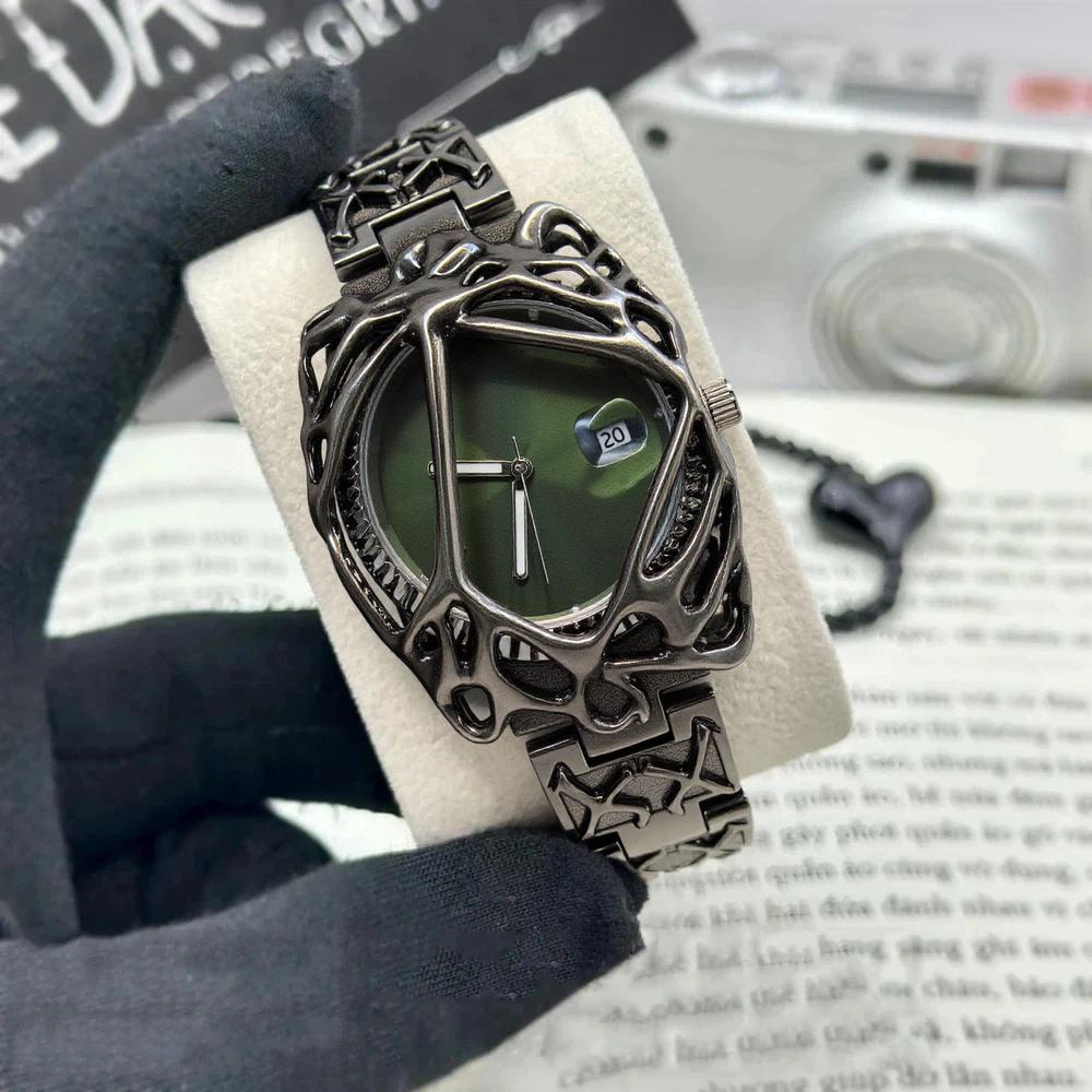 Y2k Red Devil Claw Hot Sell Original Alabaster Style Quartz Watch Men Unisex Hot Medieval Old Unique Creative High Quality Clock