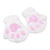 Winter Fingerless Gloves Fluffy Bear for Cat Paw Claw Half Finger Mitten Hand Wa