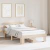 VidaXL Bed Frame with Headboard 120x200 Cm Solid Pine Wood 872443