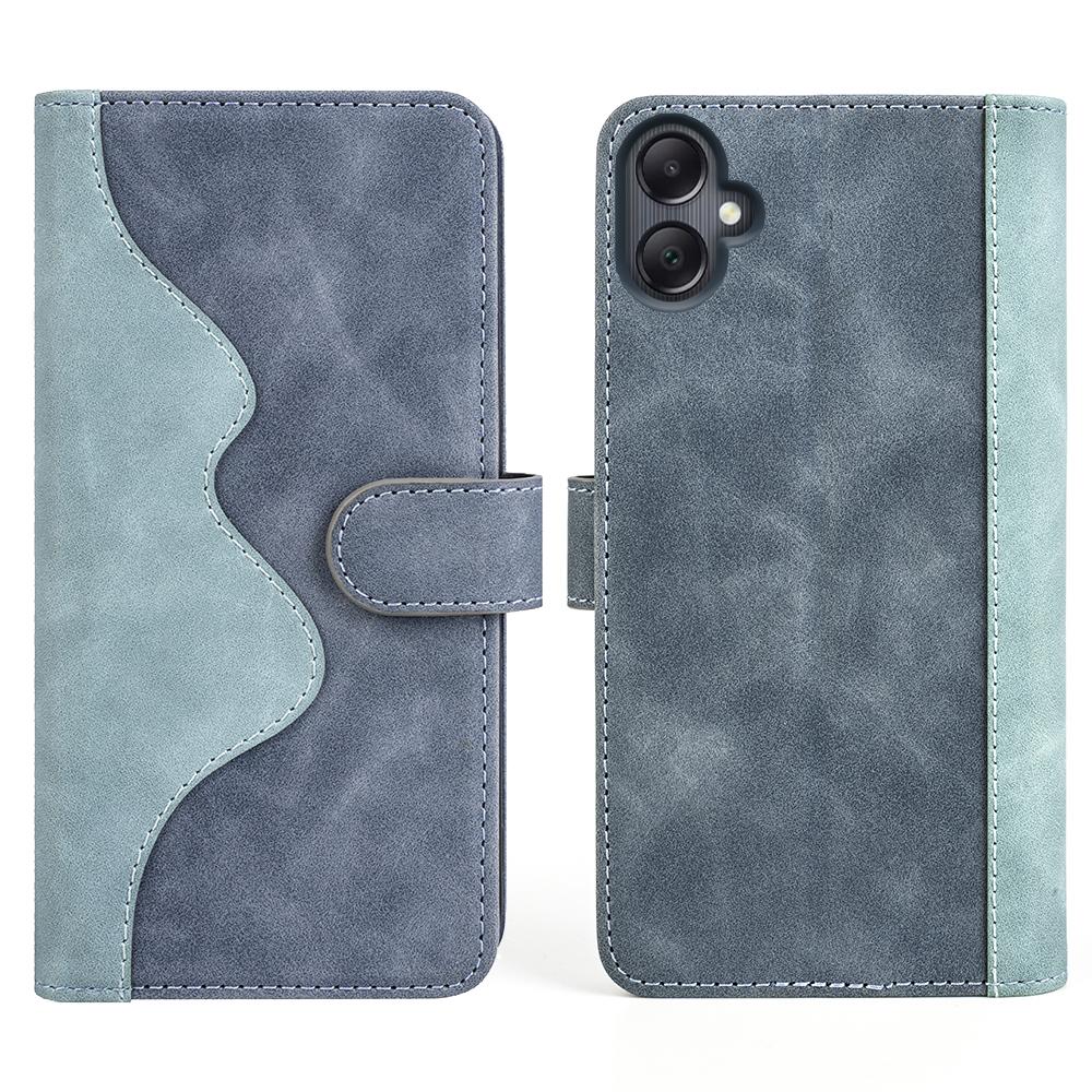 For Samsung Galaxy A06 4G Wallet Case Leather Phone Cover Splicing Color