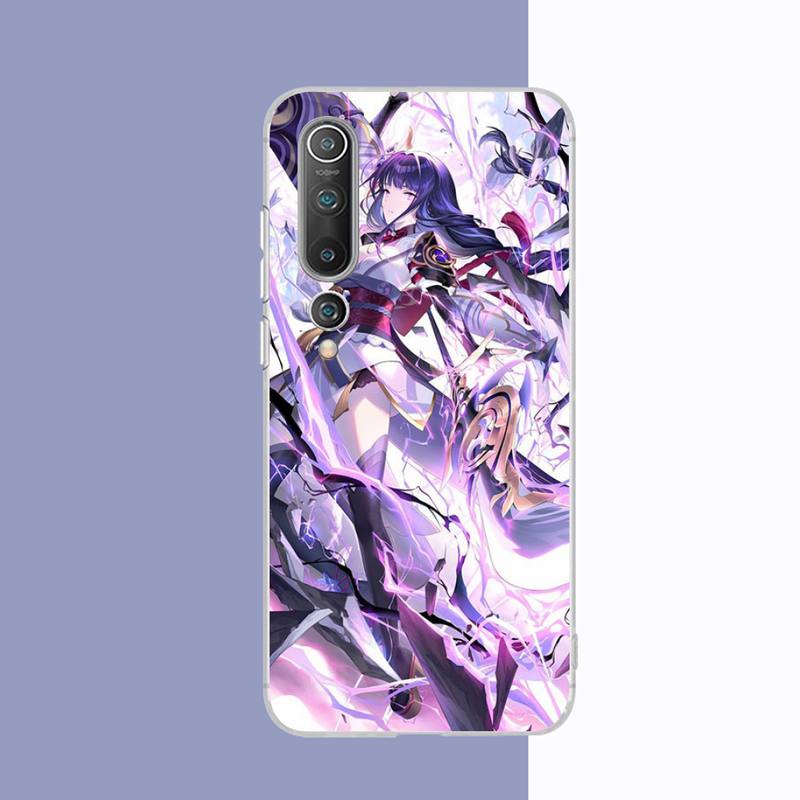 

Genshin Impact Raiden Shogun Phone Case for Samsung S21 A10 for Redmi Note 7 9 for Huawei P30Pro Honor 8X 10i cover Samsung A71 4G