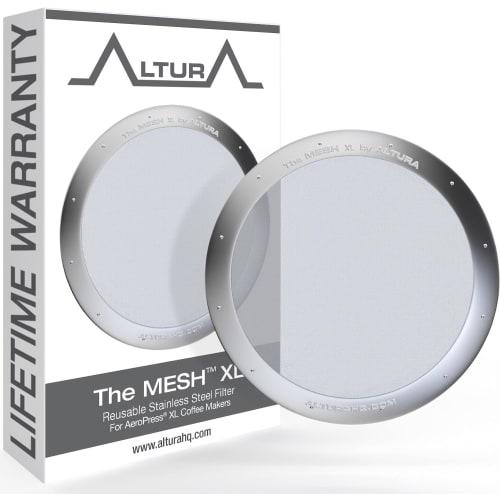 ALTURA The MESH XL Stainless Steel Filter for AeroPress Coffee Makers - Reusable Metal Filter Replacement for Rich Flavor, Travel, and Eco-Friendly Br