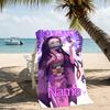 Customizable personalized beach towels Demon Slayer Nezuko themed designs.Suitable for the beach, yoga, sports;ideal as beach accessories