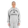 Atletika Univerzitní Nadměrná Mikina s Kapucí Mikina AG S [New Balance] (WT33550) Ženy (Atletická šedá)
