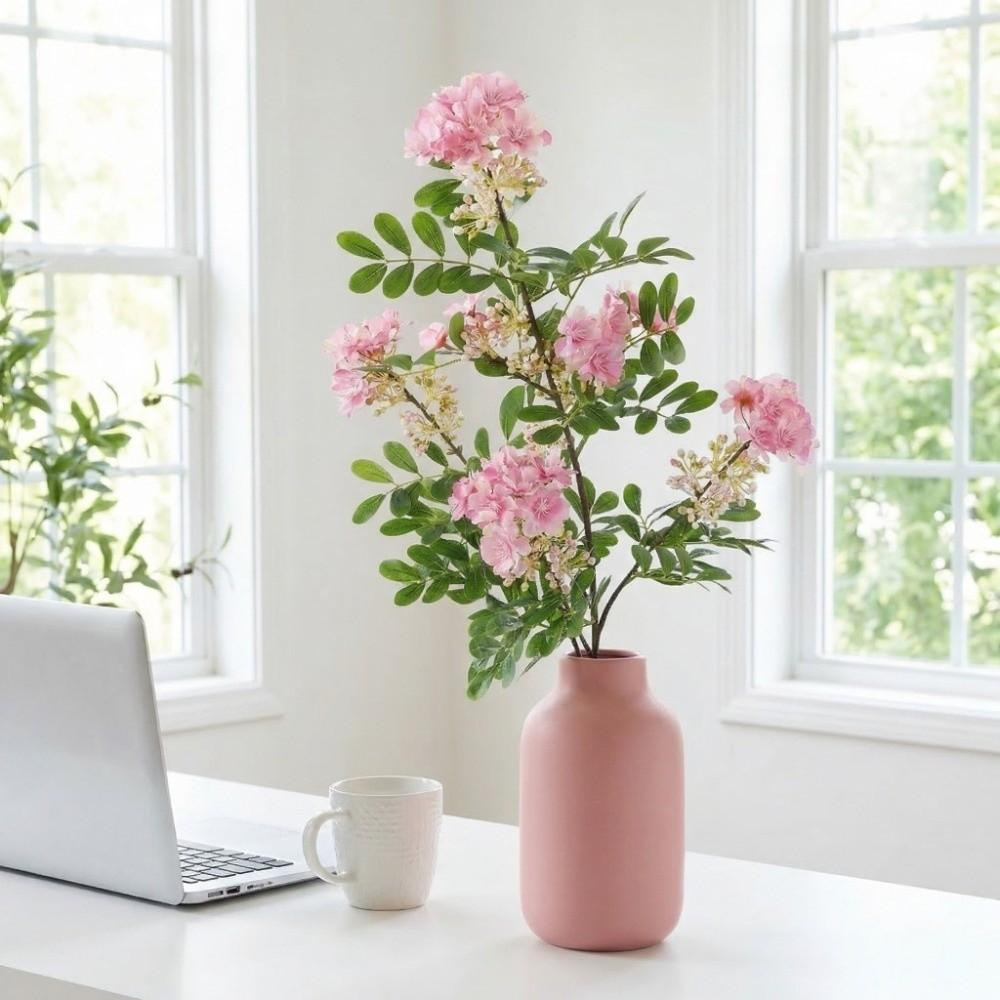 Fake Floral Artificial Pagoda Tree Flower Green Leaves Real Touch Simulation Michelia Figo Artificial Realistic