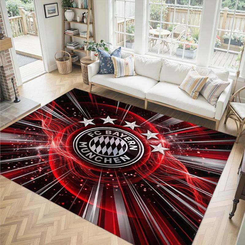 Tappeto in velluto di cristallo con design Bayern Monaco Accogliente Non?Tappeto Stampato Antiscivolo per Camera da Letto Soggiorno Ingresso