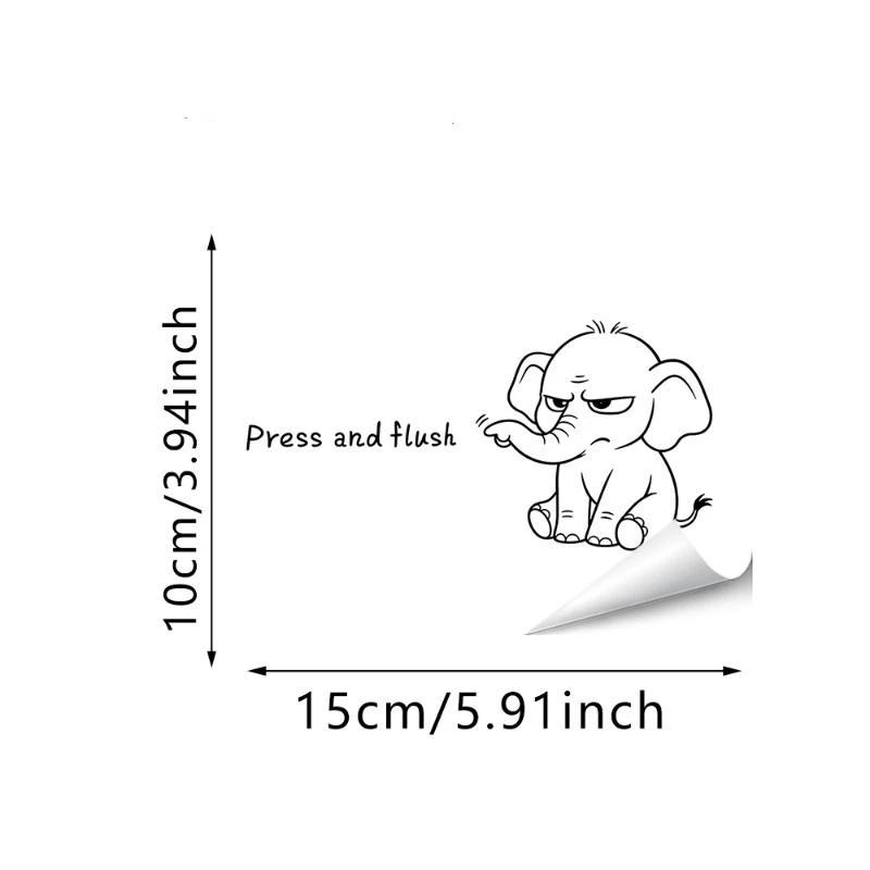 Cartoon Self-Adhesive Toilet Sticker Pvc Decoration Wall Sticker Funny Waterproof Bathroom Decal Home Decor