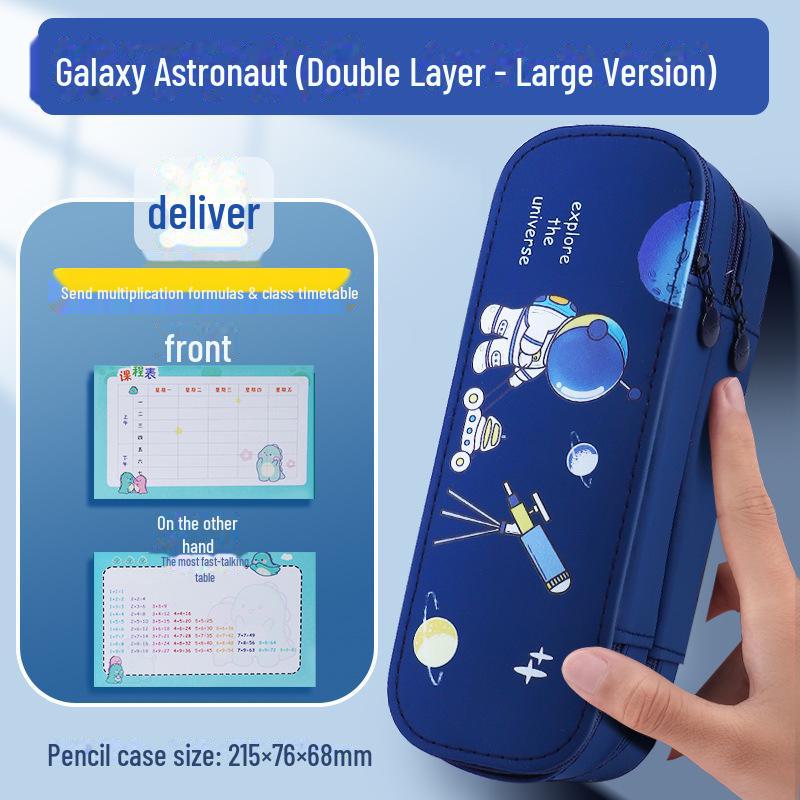 

Милый двухслойный пенал для девочек первого класса – большая вместительная коробка для канцелярских принадлежностей для школьников No Specification