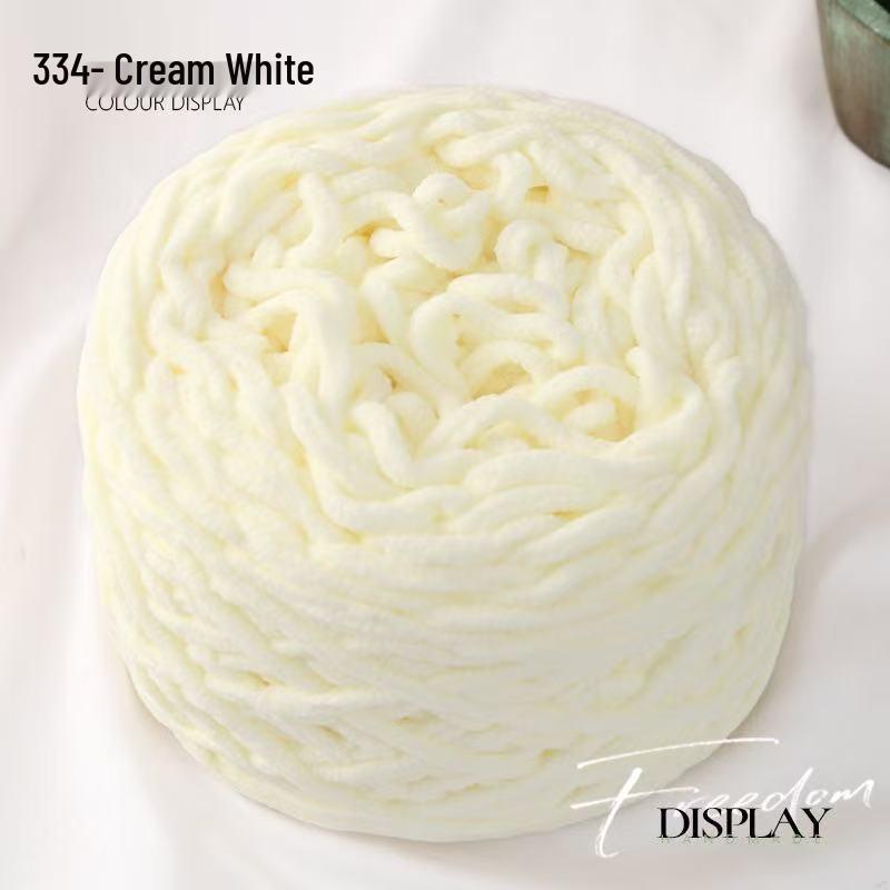 New 3.8 Liang Colored Ice Yarn: Thick Single-Strand for Crochet - Ideal for Shoes, Slippers, Scarves, and Seat Cushions.