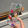 Clear Square Back Tube Case Protection For iPhone 13 12 14 Pro Max 15 Plus 16 ProMax 11 Anti-Oxygen,Star Crayon Shin Chan Pattern Casing
