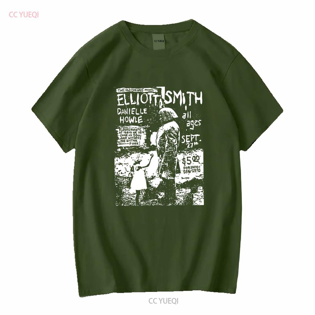 Hot Elliott Smith Poster Cotton Men S 5XL T Shirt 1HN1103 Vintage Washed Breathable Versatile Unisex Designer Clothes Slightly