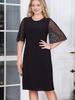 Leopard Print Patchwork Slim-Fit Mid-Length Dress