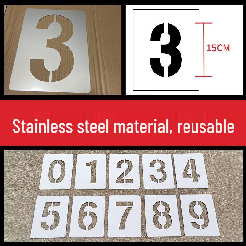 ZOCI Stainless Steel Spray Painting Stencils (15cm Character Height)