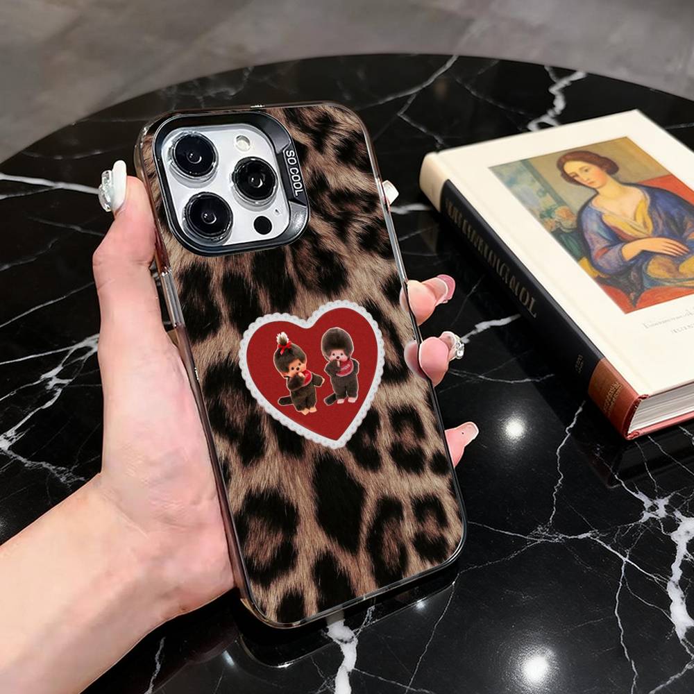 Cute baby M-monchhichis-s Phone Case For iPhone 17,16,15,14,13,12,11 Plus,Pro Max,XS,Colorful Silver Phone case Funda Cover