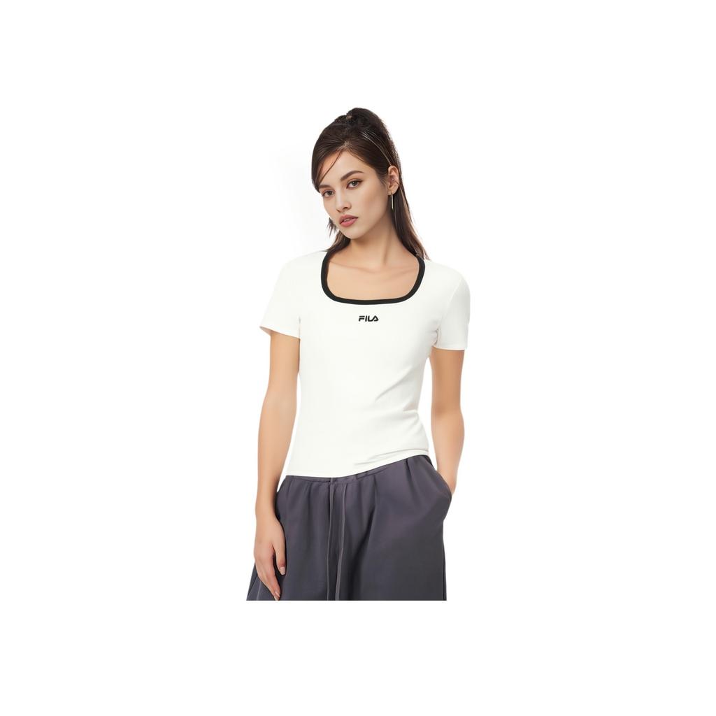 New FILA ORIGINALE T Shirt Women's Cloud White F11W529124F-WT