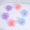 10Pcs Colorful Organza Artificial Flower Appliques  for Wedding Dress Hats Decoration