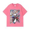 275 GSM Washed T-shirts 100% Cotton Frieren V1 Print Unisex Heavy Cotton T Shirt