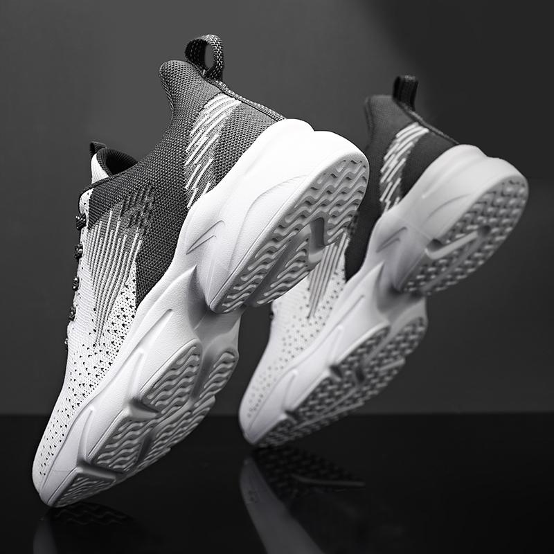 Fashion Men's Summer Mockagins Black Multi Functional Casual Shoes Mesh Breathable Running Shoes Lightweight Sports Shoes Men's Tennis