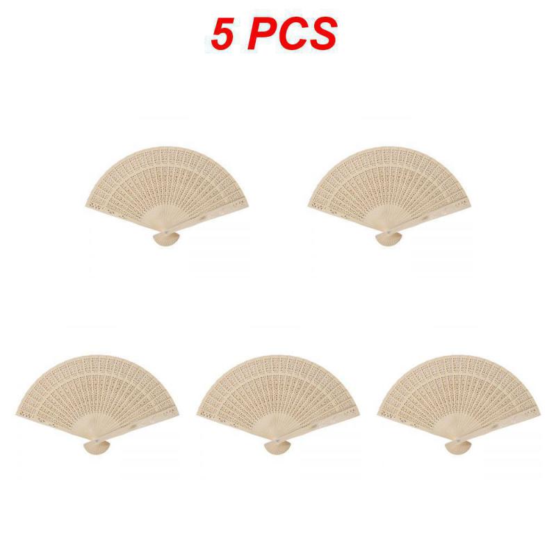 1~10 STÜCKE Mode Hochzeit Hand Duftend Party Geschnitzter Bambus Faltfächer Chinesischer Holzfächer Vintage Hohler Antiker Faltfächer