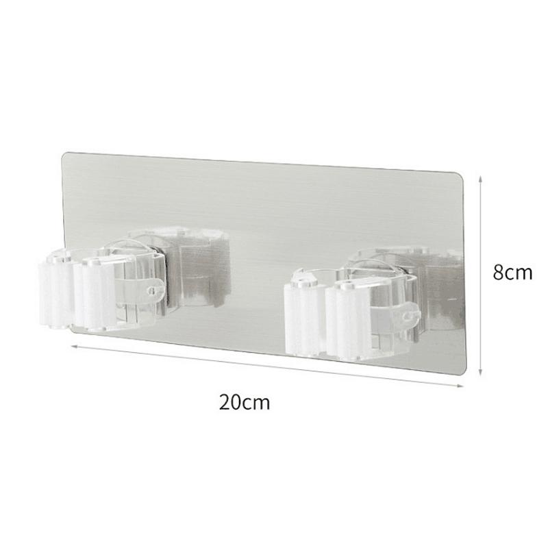 Adhesive Wall Hook Mop Hanger Organizer Broom Holder Wall Mount Mop Holder Stand Hooks Brush Broom Hanger Hook For Bathroom