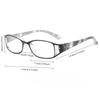 Women Men Reading Glasses Fashion Print Elderly Hyperopia Eyeglass Resin Anti Blue Light Prescription Eyewear