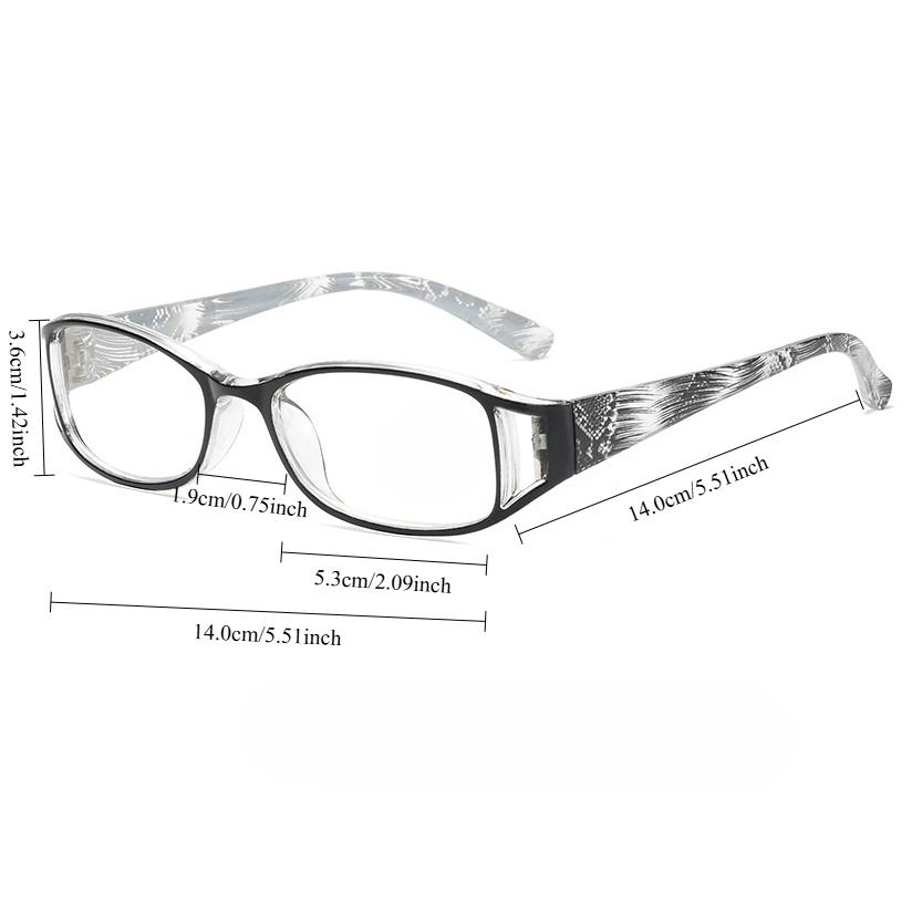 Women Men Reading Glasses Fashion Print Elderly Hyperopia Eyeglass Resin Anti Blue Light Prescription Eyewear