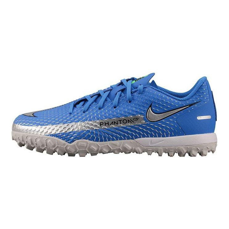 Nike Phantom GT Academy TF GS Azzurro Foto Metallizzato Argento Scarpe da Ginnastica Bambino Verde Rabbia CK8484-400