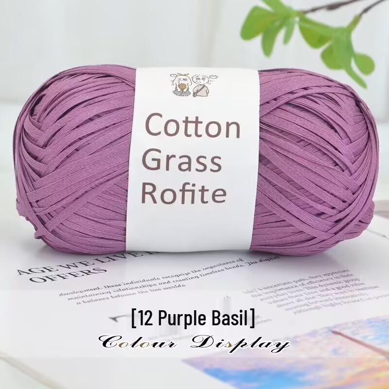 Handmade Cotton and Raffia DIY Yarn Pack for Weaving Bags & Hats