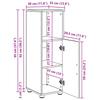 Bathroom Cabinet with Storage and Door Rustic Wood Finish 30 X 35 X 95 Cm