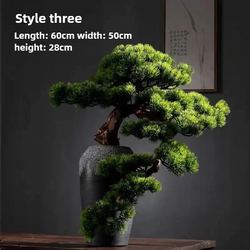 Artificial Cliff Cypress Welcome Pine Bonsai Plant Office Green Plant False Tree Decoration Hotel Soft Installation Landscape