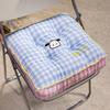 Pattern Square Grid Pad Office Chair Cushion For Girls Room And Study Use Area