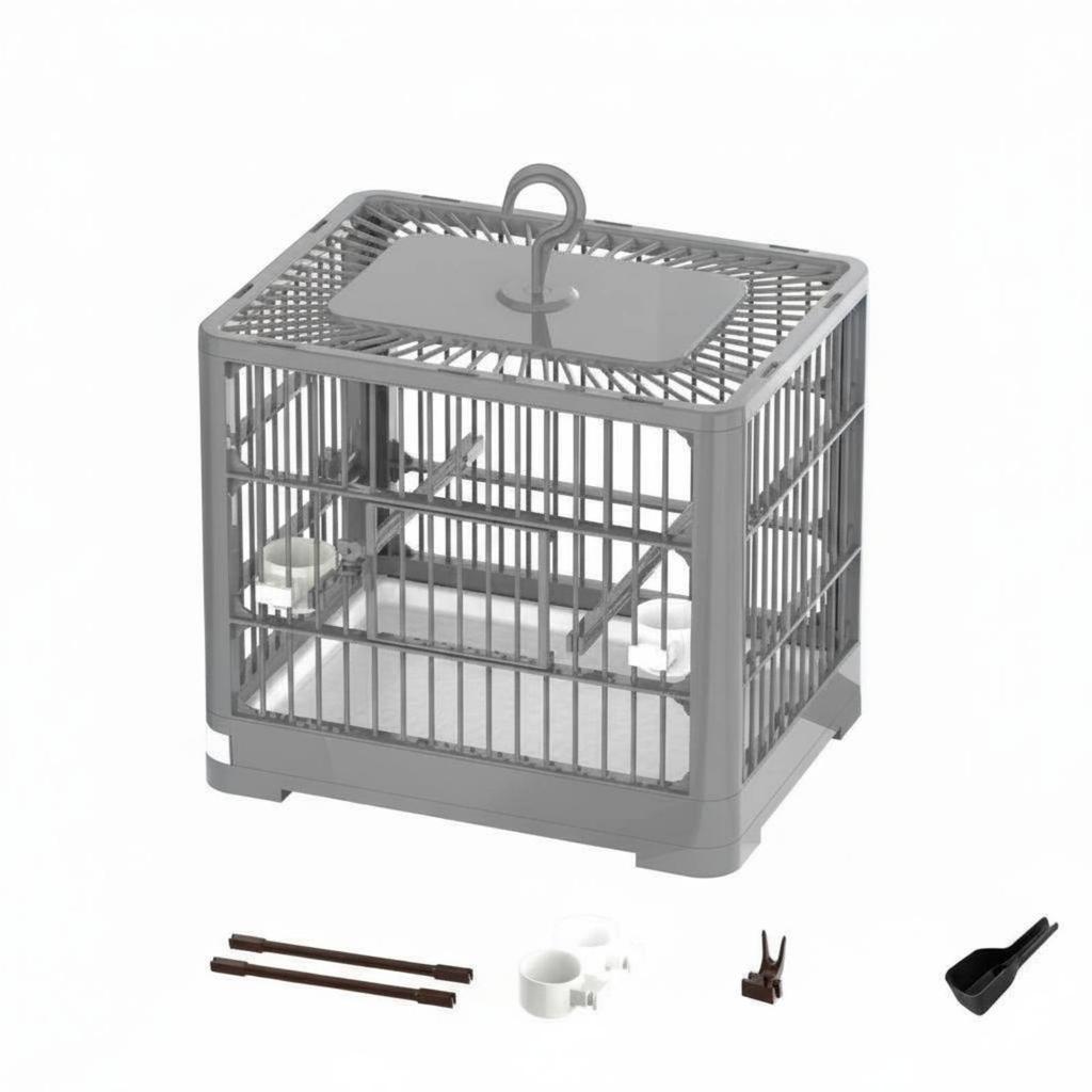 Parakeet Enclosure Easy to Clean Small Avian Enclosure Portable Avian Carrier Includes Accessories Portable Finch Carrier Sturdy