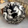 Squirrel  pattern, automatic folding umbrella, portable and foldable design, 8 ribs, a Christmas or birthday gift.